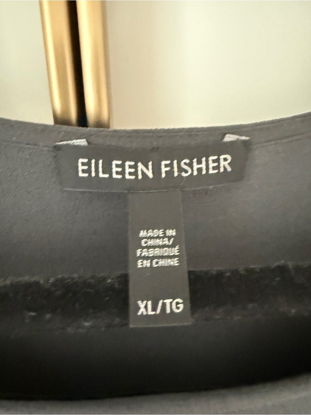 Eileen Fisher Charcoal Gray Long-Sleeve Tunic - Picture 4 of 4